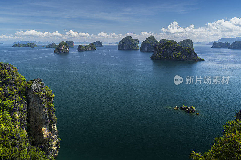 Krabi省，泰国，Koh Hong岛景观景观360度。